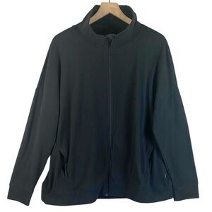 Women’s Mondetta Full-Zip Longsleeve Fleece Jacket in Black Size XXL